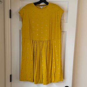 Boden Yellow Dress with Navy Trim